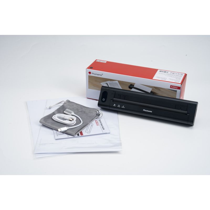 Phomemo - A282U Portable Thermal Printer - Black