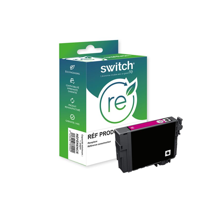 Epson 603XL - SWITCH RE cartuccia a getto d'inchiostro rigenerata equivalente a C13T03A34010 - Magenta