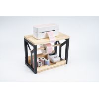 Phomemo - Printer Holder and Thermal Label Holder 30x20x27cm - Wood and Metal