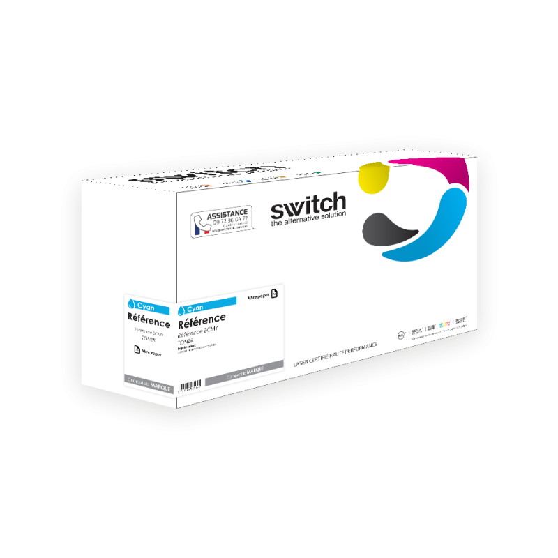 Hp 906 - SWITCH Toner équivalent à W9061MC - Cyan