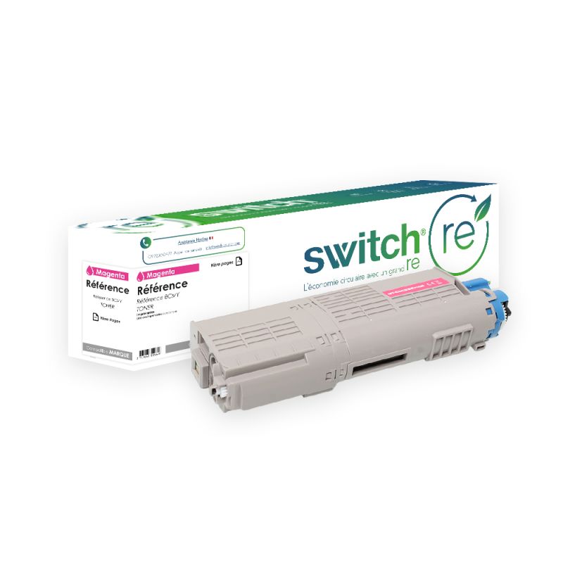 OKI 853 - SWITCH RE Toner rema équivalent à 45862838 - Magenta