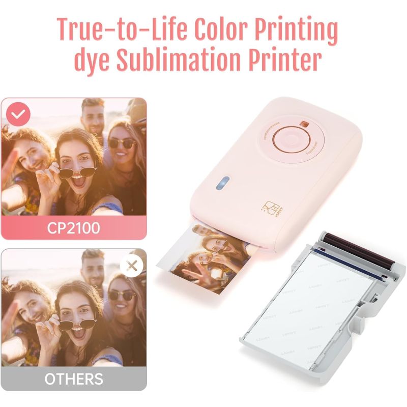 HPRT - CP2100 Mobile Photo Printer - Pink