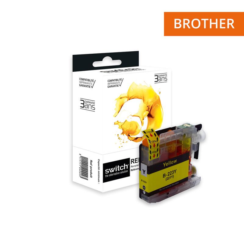 Brother 223 - SWITCH Cartucho de inyección de tinta equivalente a LC223Y - Amarillo