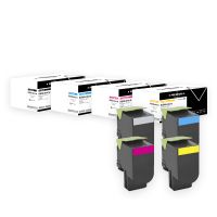 Lexmark 242X - Pack x4 Toner Equivalent to C242XK0, C242XC0, C242XM0, C242XY0 - BCMY