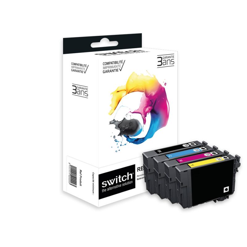 Epson 406 - Pack SWITCH x 4 C13T17G64010 equivalente a inyección de tinta - Negro cian magenta amarillo