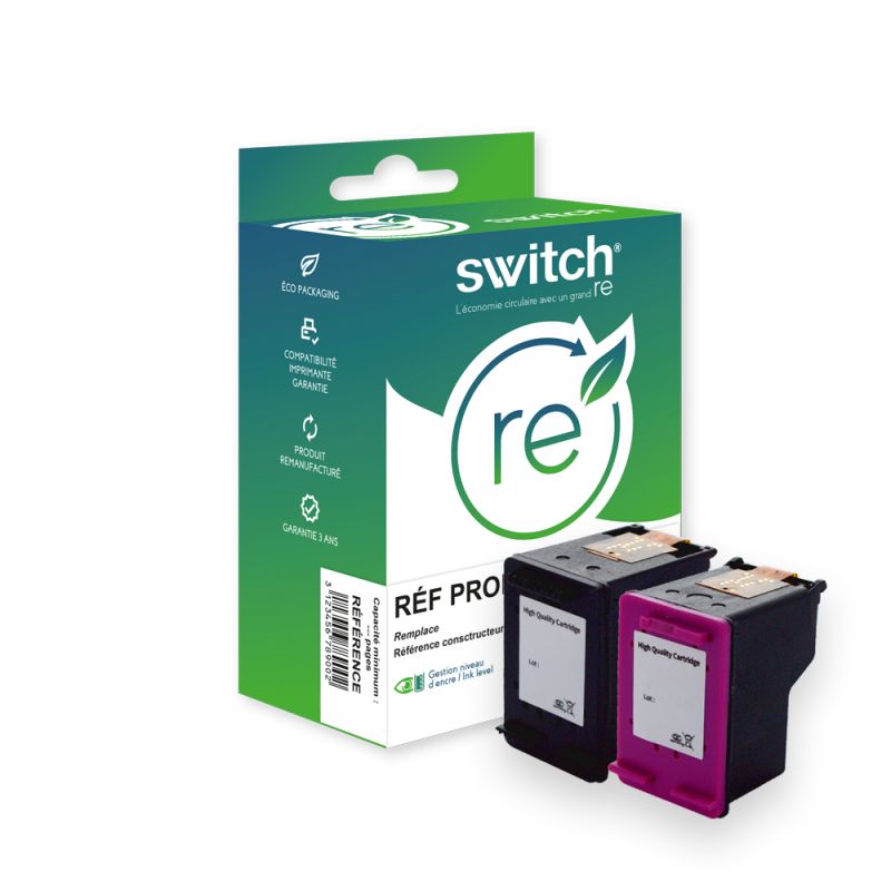 HP 308XL - SWITCH RE Pack da 2 cartucce a getto d'inchiostro “Ink Level” equivalenti a 7FP22UE, 7FP20UE - Nero + CMY