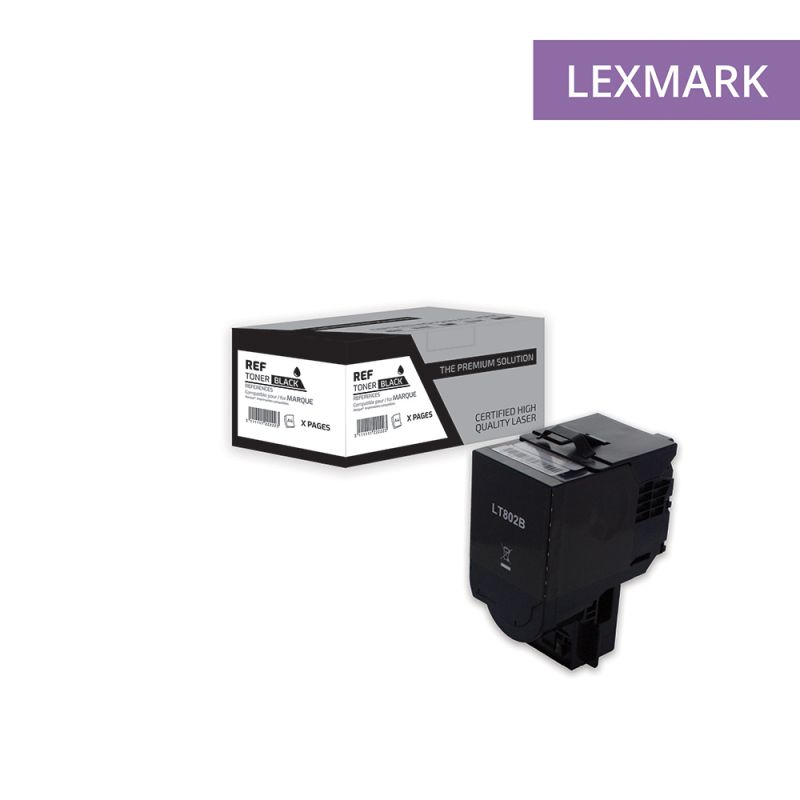 Lexmark 802SK - Tóner equivalente a 80C2SK0 - Negro