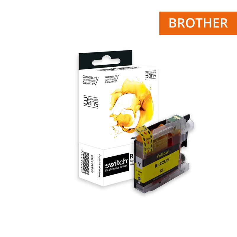 Brother 22U - SWITCH Cartucho de inyección de tinta equivalente a LC22UY - Amarillo