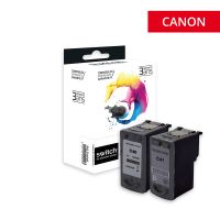 Canon 40/41 - SWITCH Pack x 2 cartuchos de inyección de tinta equivalentes a PG40, CL41, 0615B001, 0615B036