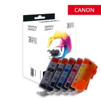 Canon 525/526 - SWITCH Pack x 5 cartuchos de inyección de tinta equivalentes a PGI-525, CLI-526 - BPBCMY