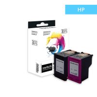 Hp 300XL - SWITCH Pack x 2 CC641EE, CC644EE compatible ink jets - Black + Tricolor