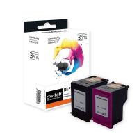 Hp 301 - SWITCH Pack x 2 cartuchos de inyección de tinta equivalentes a CH561EE, CH562EE - Negro + Tricolor