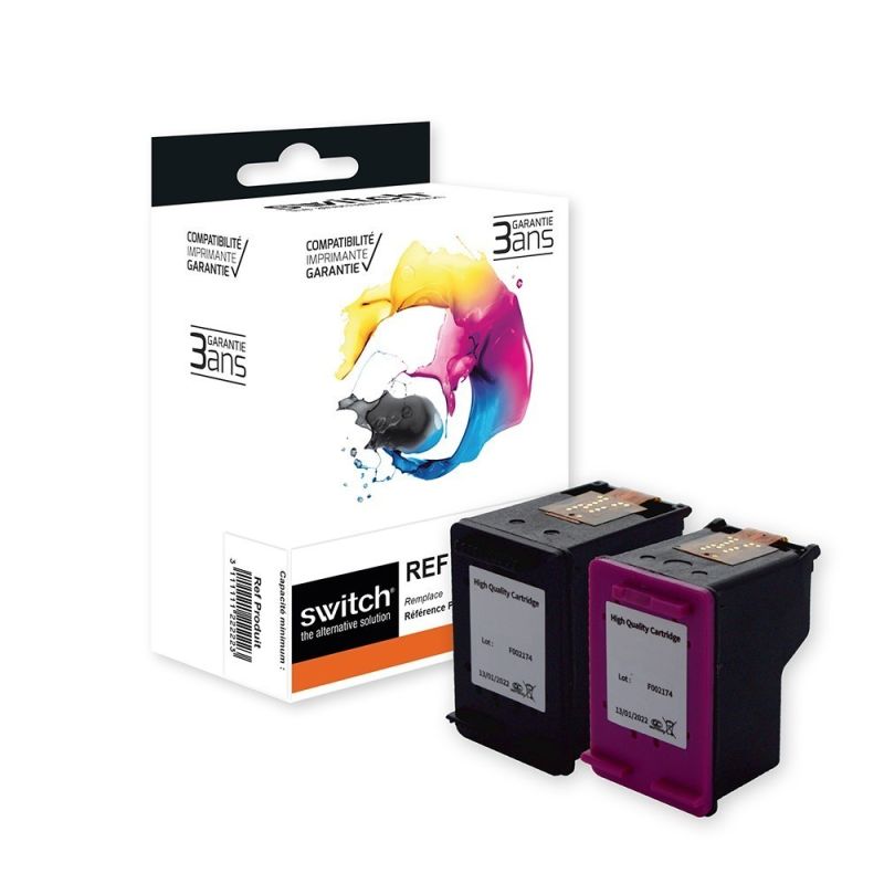 Hp 301 Switch Pack X 2 Cartuchos De Inyección De Tinta Equivalentes A Ch561ee Ch562ee Negro 8120