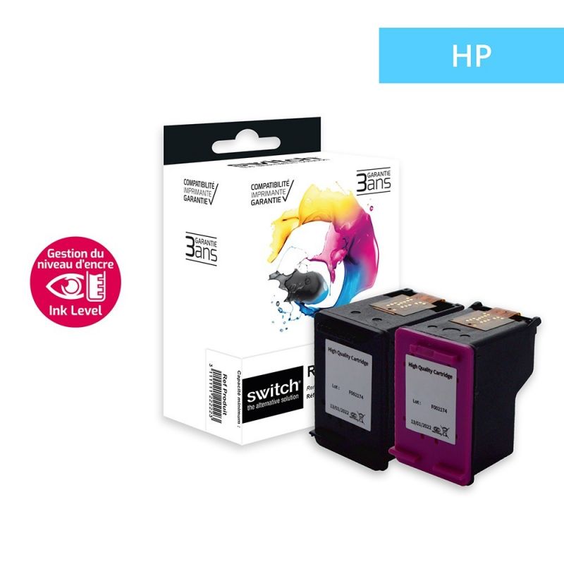 Switch H304xlb Cl Pack X 2 Ink Level Equivalent A Hp N9k08ae N9k07ae Noir Tricolor
