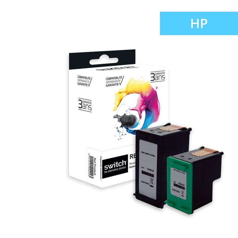 Hp 339/344 - SWITCH Confezione di 2 getto d’inchiostro compatibile con C8767EE, C9363EE - Nero + Tricolore