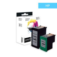Hp 350XL/351XL - SWITCH Pack x 2 CB336EE, CB338EE compatible ink jets - Black + Tricolor