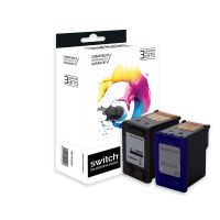 Hp 56/57 - SWITCH Pack x 2 C6656AE, C6657AE compatible ink jets - Black + Tricolor