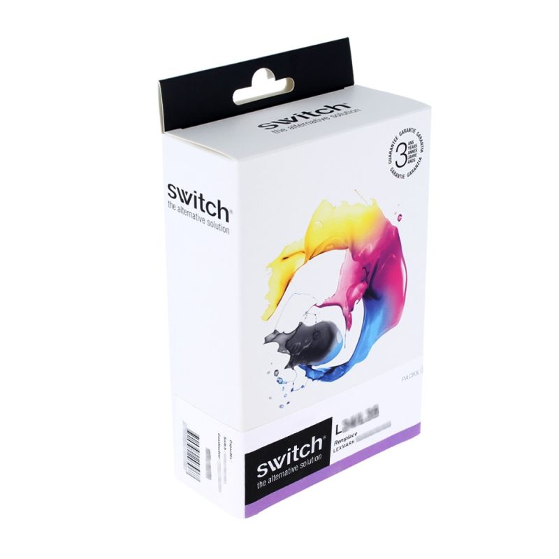 Lexmark 100XL - SWITCH Pack x 3 cartuchos de inyección de tinta equivalentes a 0014N1069, 70, 71 - Cian Magenta Amarillo