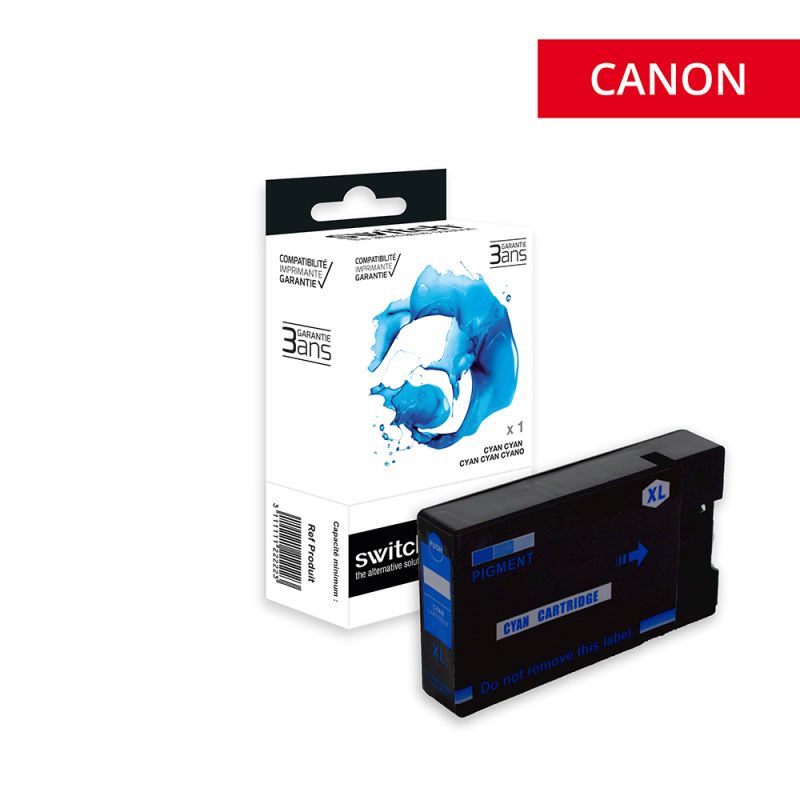 Canon 2500XL - SWITCH cartouche jet d'encre équivalent à PGI-2500, 9265B001 - Cyan