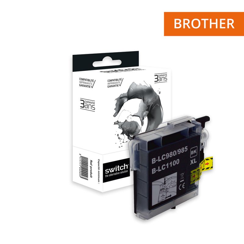 Brother 980/1100 - SWITCH cartouche jet d'encre équivalent à LC980/LC1100B - Black