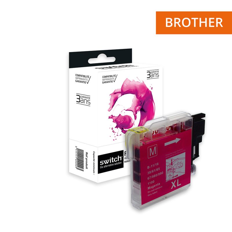 Brother 980/1100 - SWITCH Tintenstrahlpatrone entspricht LC980 / LC1100M - Magenta