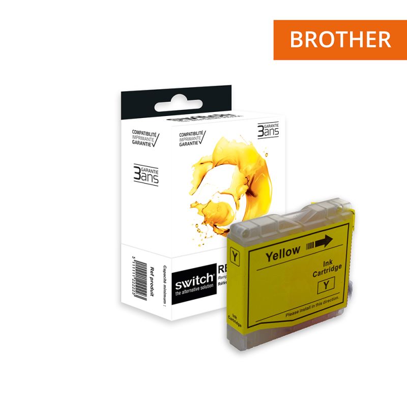 Brother 985 - SWITCH Cartucho de inyección de tinta equivalente a LC985Y - Amarillo