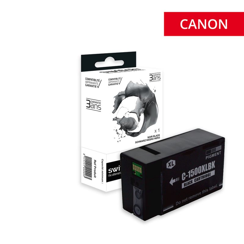 Canon 1500XL - SWITCH cartuccia a getto d’inchiostro compatibile con PG-1500, 9182B001 - Nero