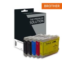Brother 985 - Pack x 5 LC985 compatible ink jets - Black Cyan Magenta Yellow