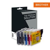 Brother 980/1100 - Pack x 5 LC980/ LC1100 compatible ink jets - Black Cyan Magenta Yellow