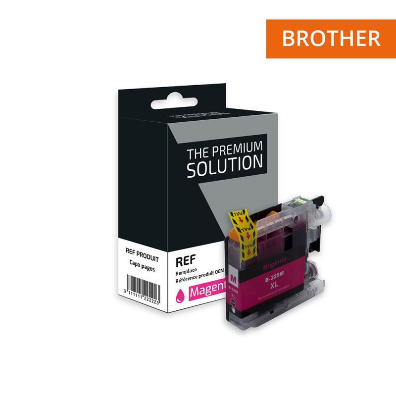 Brother 225 - Cartucho de inyección de tinta equivalente a LC225XLM - Magenta