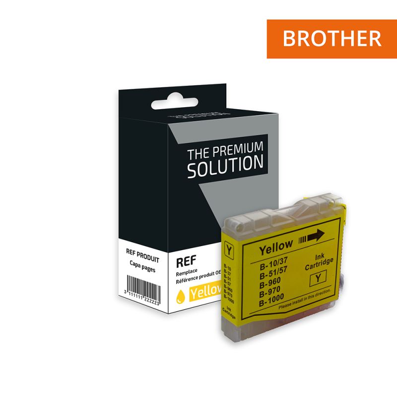 Brother 970/1000 - Tintenstrahlpatrone entspricht LC970 / LC1000Y - Yellow