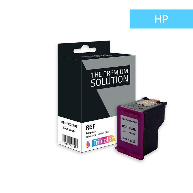 Hp 301XL - Cartucho 'Ink Level’ de inyección de tinta equivalente a CH564EE - Tricolor