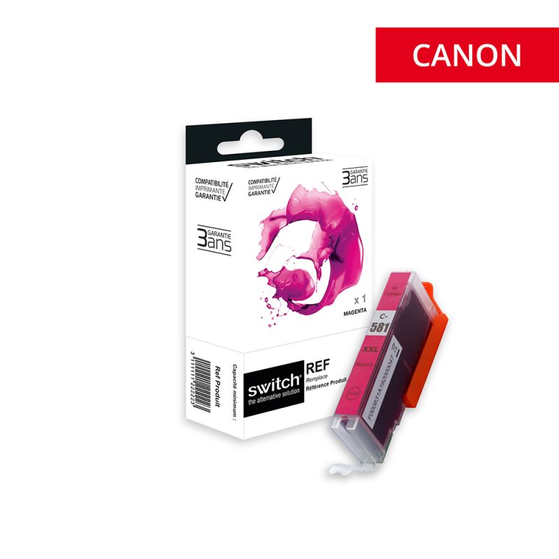 Canon 581XXL - SWITCH cartouche jet d'encre équivalent à CLI581MXXL, 1996C001 - Magenta