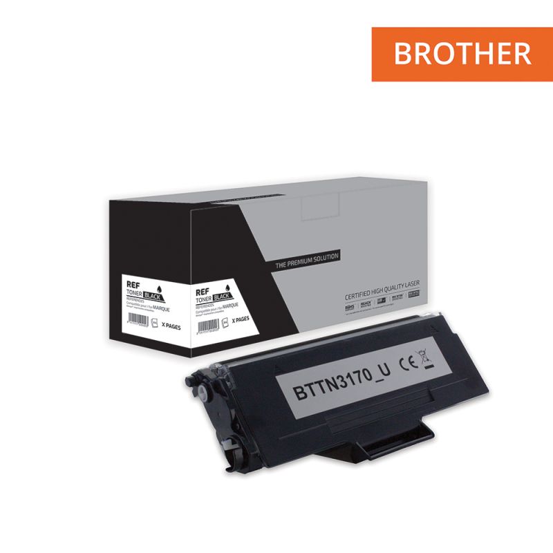 Brother TN-3170 - Toner équivalent à TN-3130, 3135, 3145, 3170, 3175, 3185, 3280 - Black