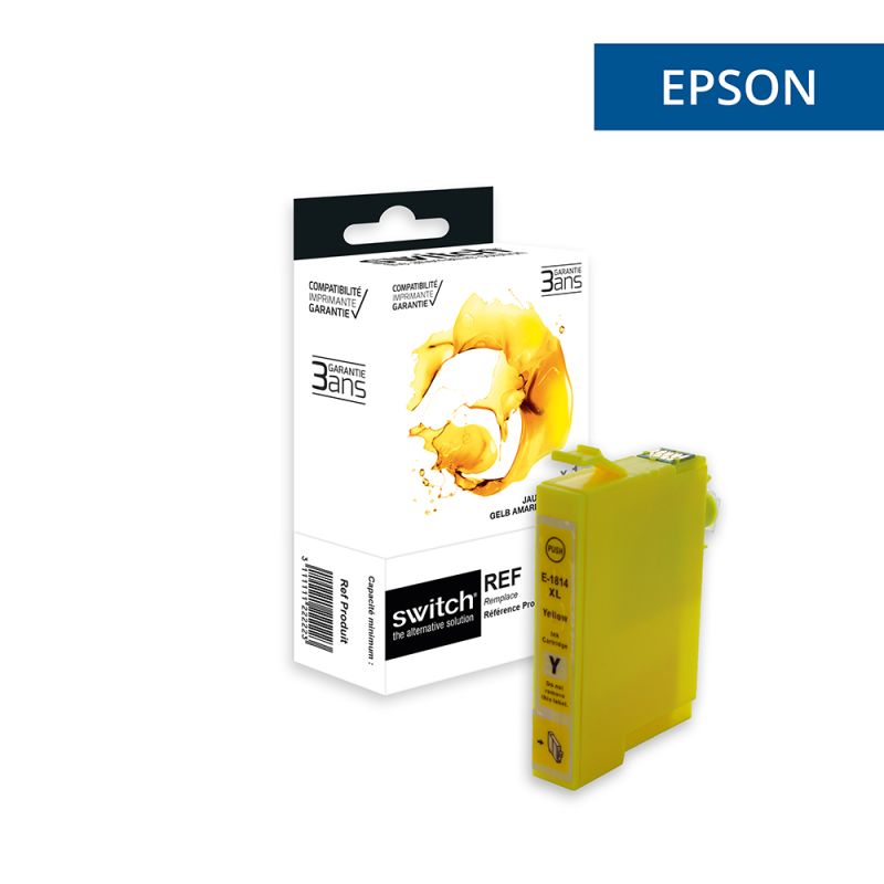 Epson 1814 - SWITCH cartouche jet d'encre équivalent à C13T18144012 - Yellow