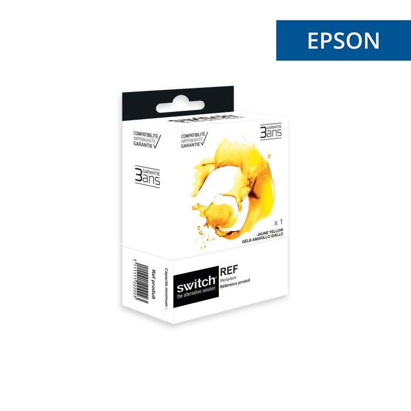 Epson 202XL - SWITCH cartouche jet d'encre équivalent à C13T02H44010 - Yellow