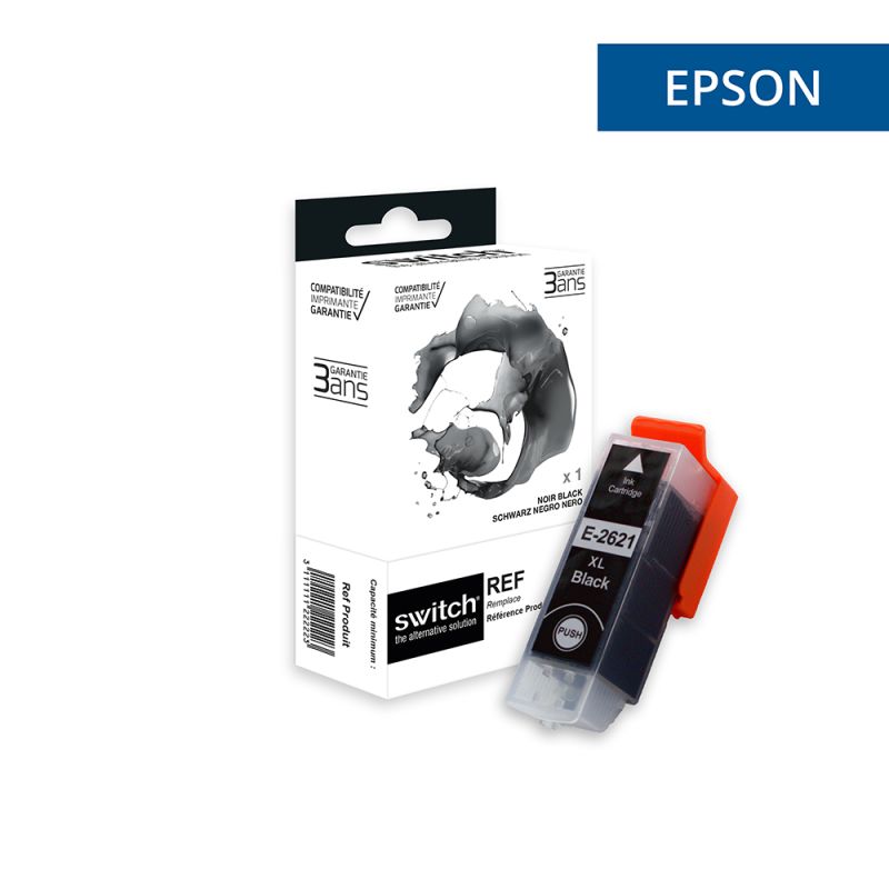 Epson 26XL - SWITCH Cartucho de inyección de tinta equivalente a C13T26214012 - Negro