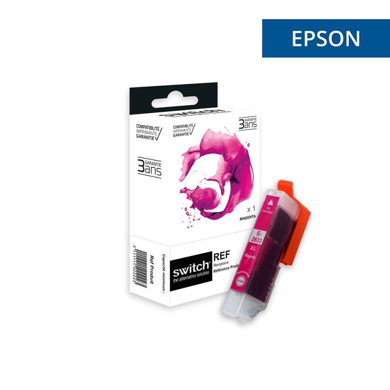 Epson 26XL - SWITCH cartouche jet d'encre équivalent à C13T26334012 - Magenta