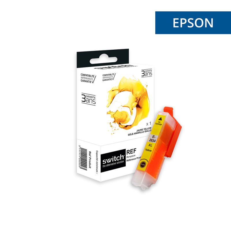 Epson 26XL - SWITCH cartouche jet d'encre équivalent à C13T26344012 - Yellow