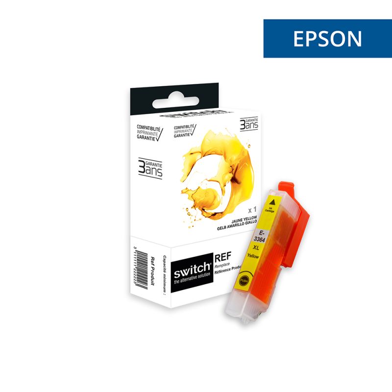 Epson 33XL - SWITCH Cartucho de inyección de tinta equivalente a C13T33644012 - Amarillo