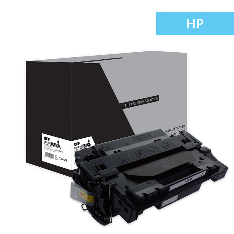 Hp 55A - Toner compatibile con CE255A, 55A, Canon 724 - Nero