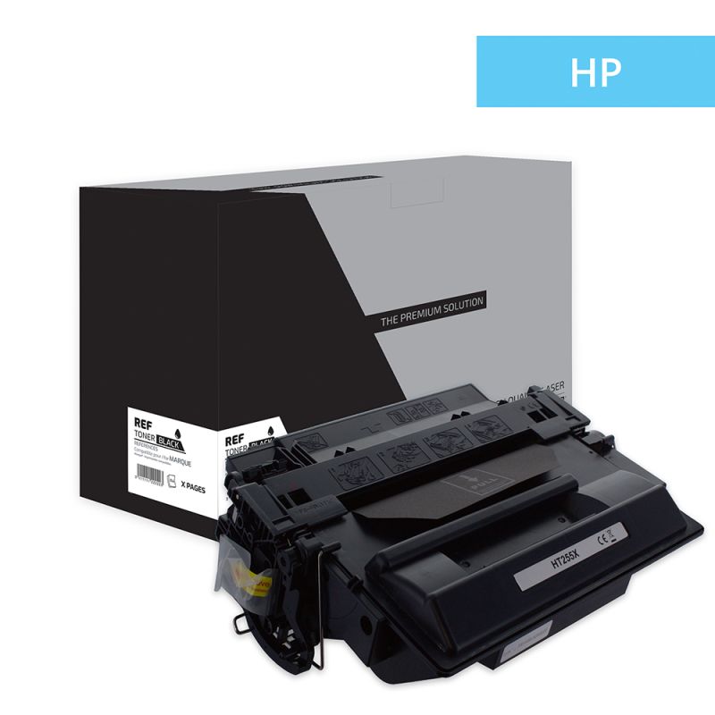 Hp 55X - Toner compatibile con CE255X, 55X, Canon 724H - Nero