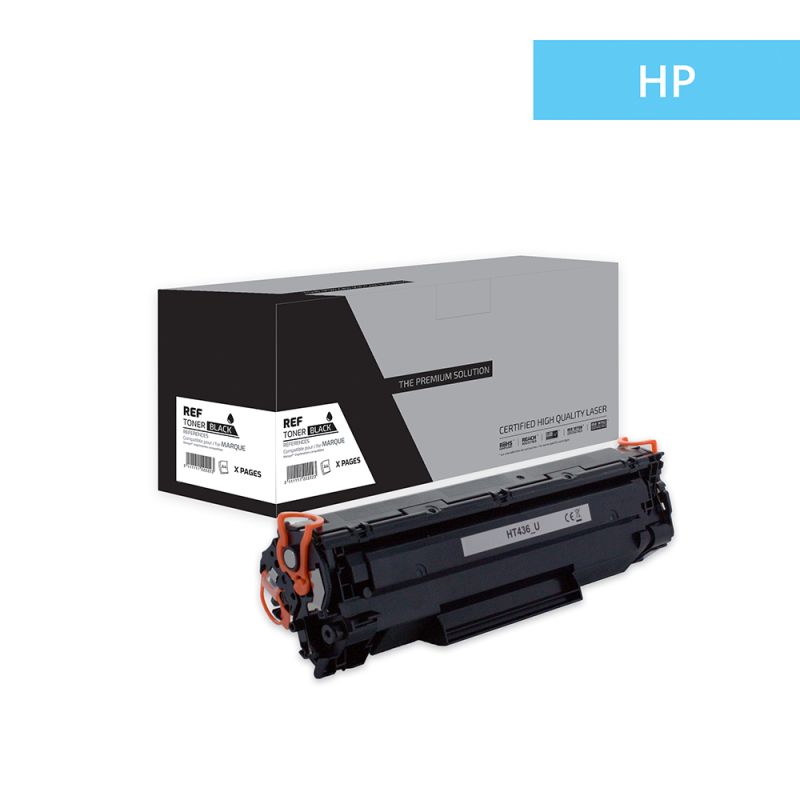 Hp 36A - Toner compatibile con CB435A, CB436A, CC388A, 312, 712, 912, 313, 513, 713 - Nero