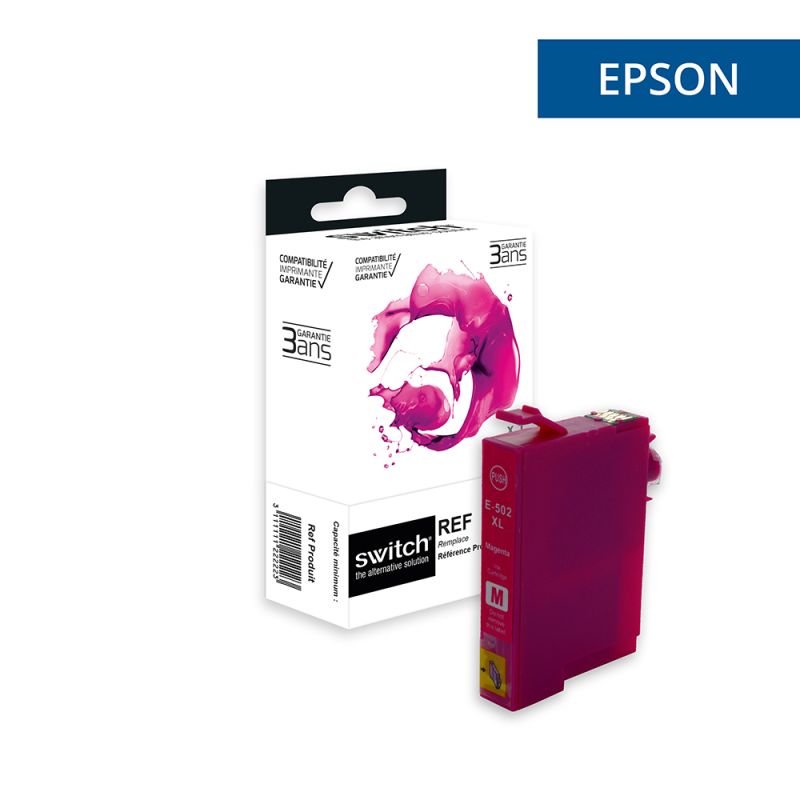 Epson 502XL - SWITCH cartouche jet d'encre équivalent à C13T02W34010 - Magenta