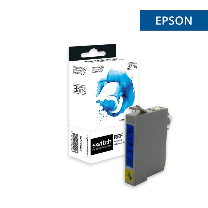 Epson T0712 - SWITCH Tintenstrahlpatrone entspricht C13T07124011 - Cyan