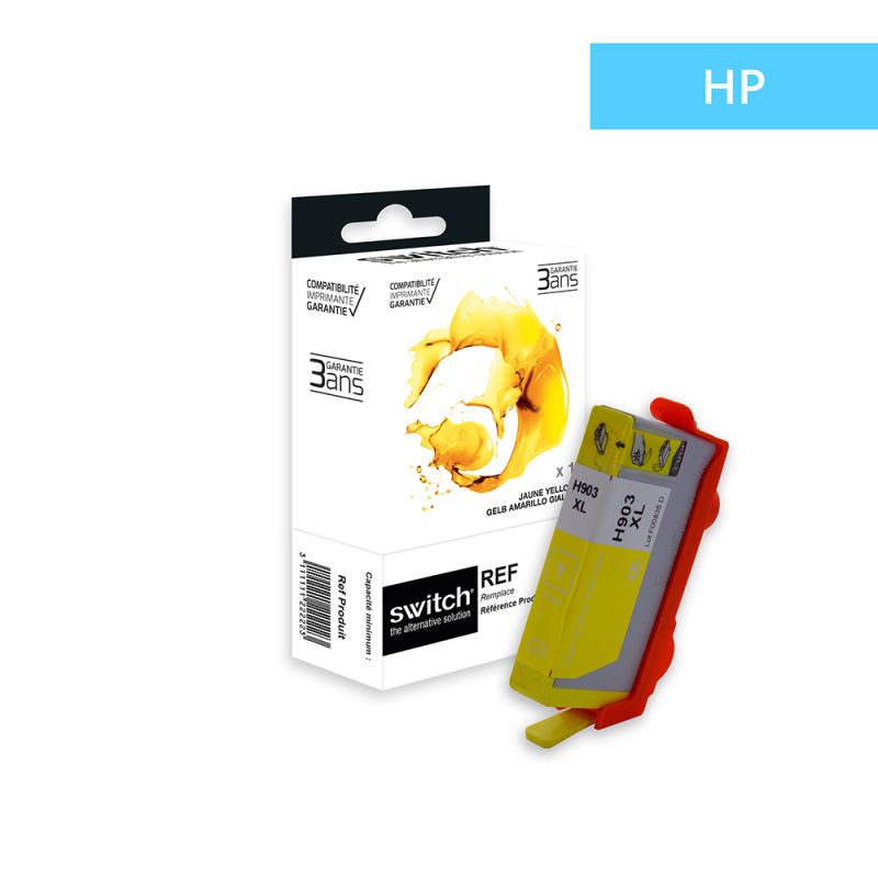 Hp 903XL - SWITCH Cartucho de inyección de tinta equivalente a T6M11AE - Amarillo