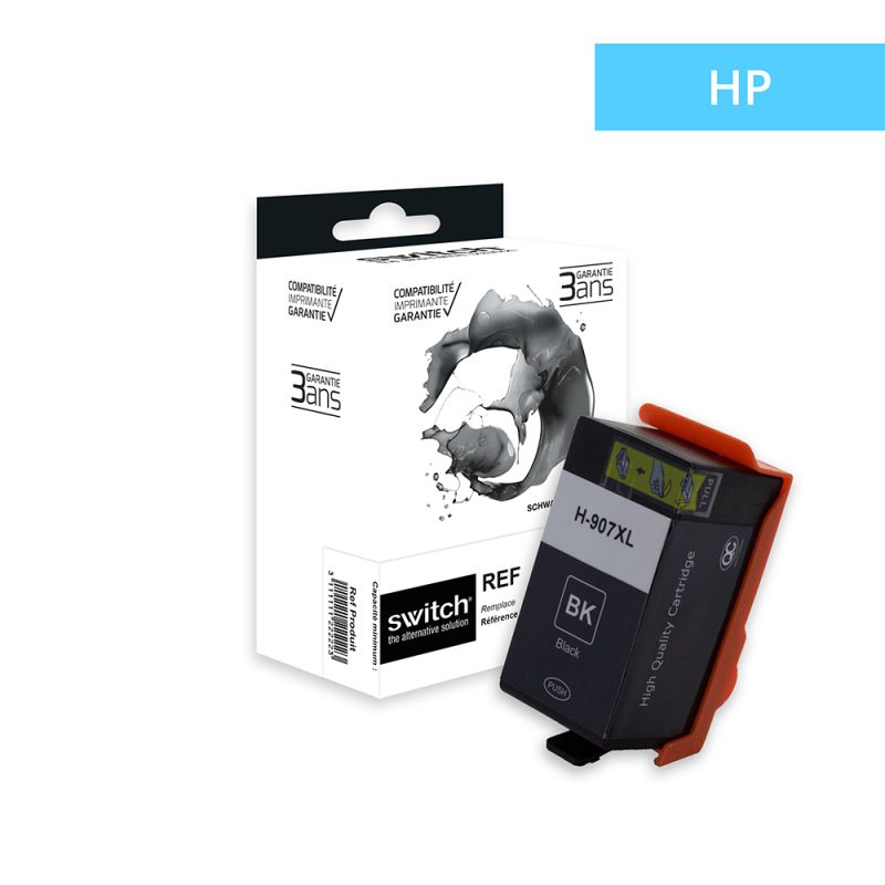 Hp 907XL - SWITCH cartouche jet d'encre équivalent à T6M19AE - Black