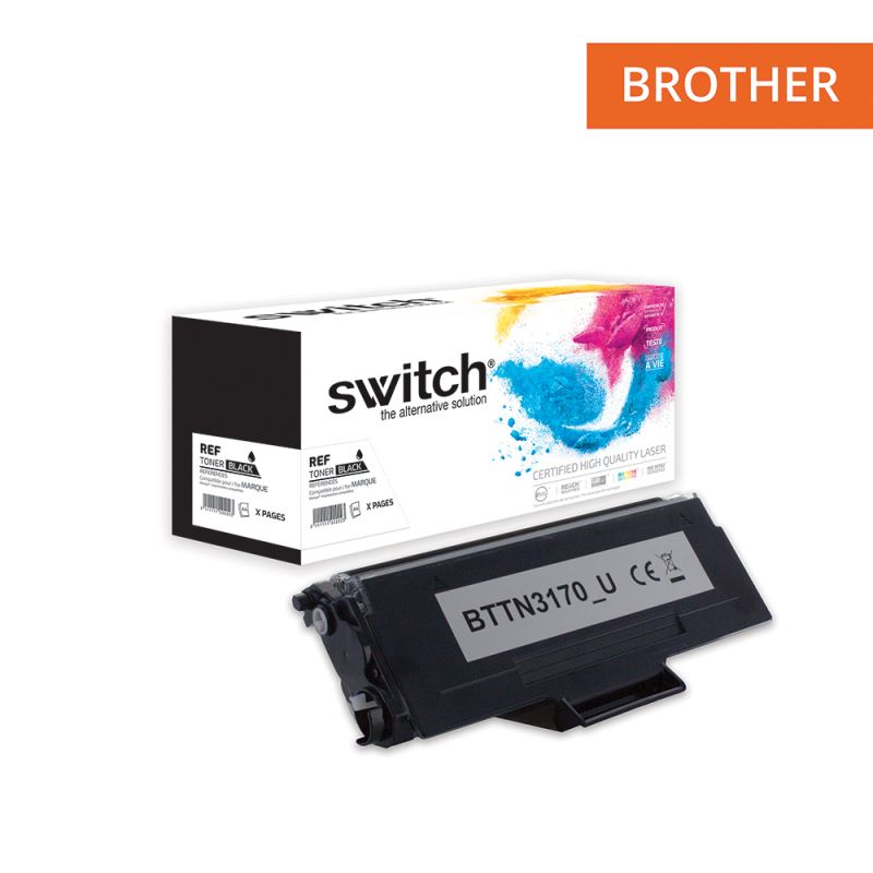 Brother TN-3170 UNIV - SWITCH TN-3130, 3135, 3145, 3170, 3175, 3185, 3280 compatible toners- Black