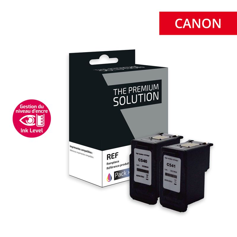 Canon 540XL/541XL - Pack x 2 Tintenstrahl ‚Ink Level‘ entspricht 540XL, 5222B005 - 541XL, 5226B005