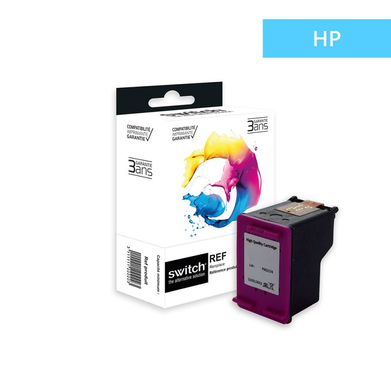 Hp 652XL - SWITCH “ink level” cartuccia a getto d’inchiostro compatibile con F6V24AE - Tricolore